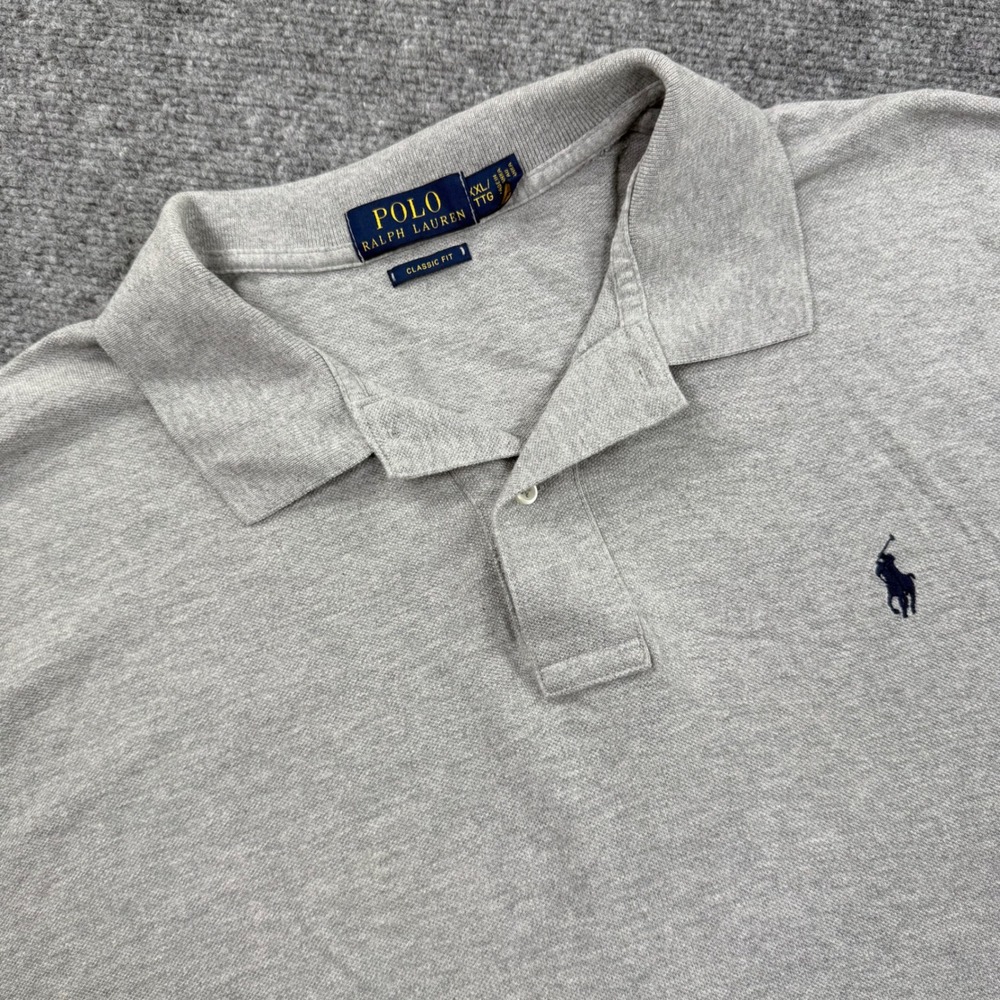 Polo Ralph Lauren Mens XXL Classic Fit Short Sleeve Polo Shirt Gray Heather